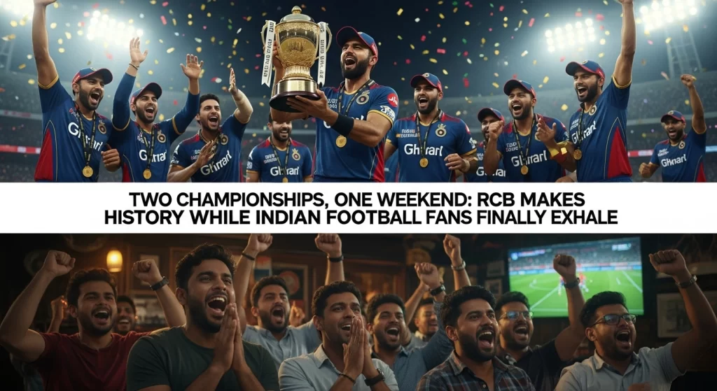 Two Championships, One Weekend RCB Makes History While Indian Football Fans Finally Exhale